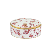 Ginori Oro Di Doccia Magenta Round Box With Cover - 5"